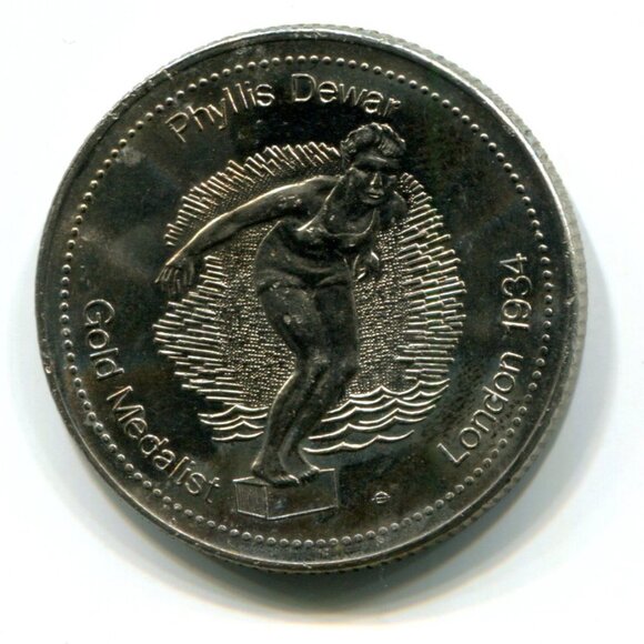 1978 Canada Edmonton Commonwealth Games Phyllis Dewar Medal (b751-1) - Picture 1 of 2